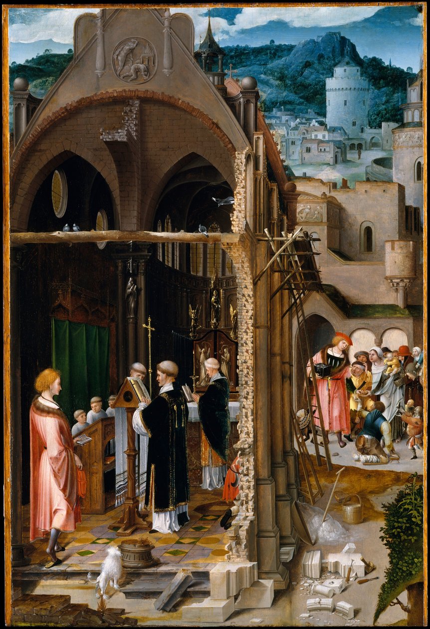 Saarna rakkaudesta (mahdollisesti Pyhän Antoniuksen kääntymys), n. 1520–1525 (öljy puulle) tekijältä Dutch School