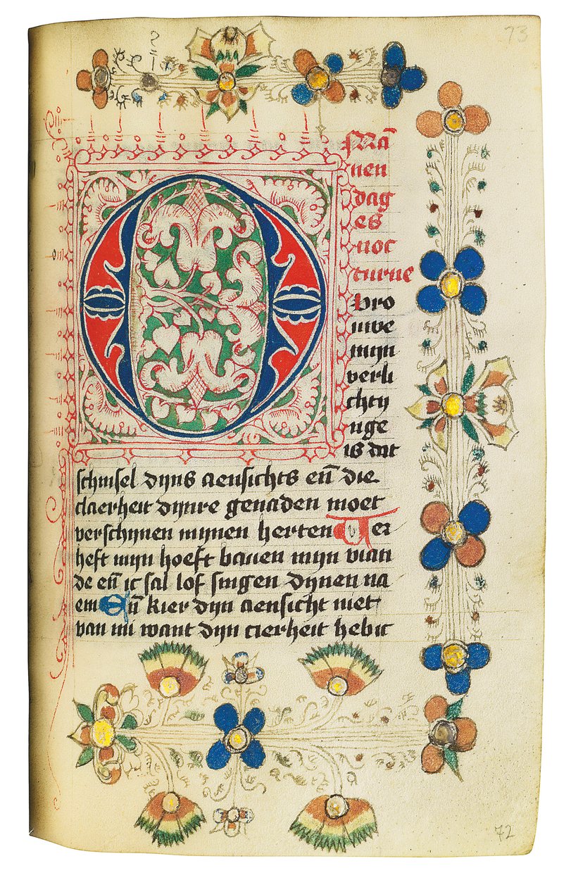 Tuntikirja ja rukouskirja hollanniksi, Ala-Rheinland, Emmerich, Cleves, n. 1480 tekijältä Dutch School