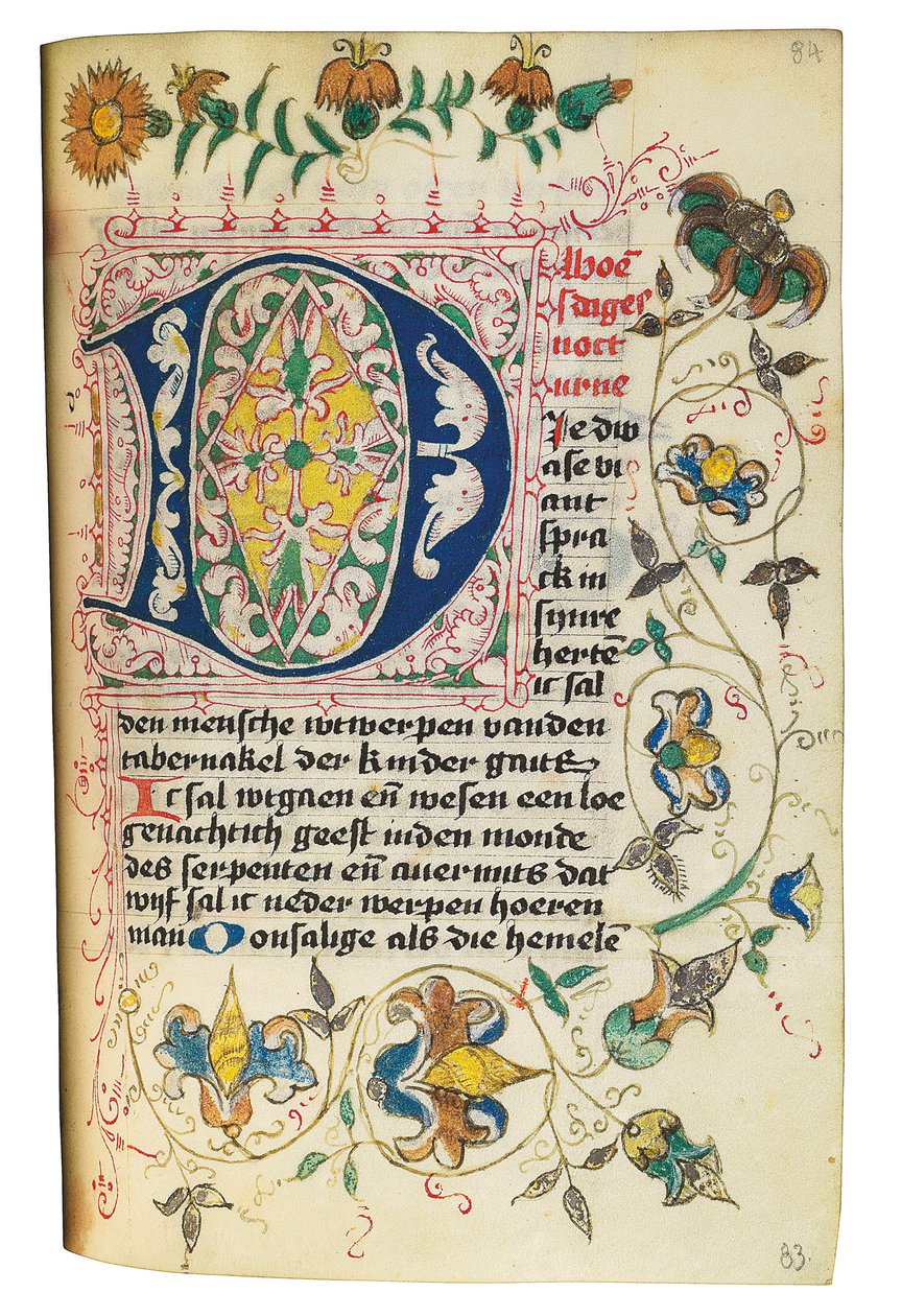 Tuntikirja ja rukouskirja hollanniksi, Ala-Rheinland, Emmerich, Cleves, n. 1480 tekijältä Dutch School
