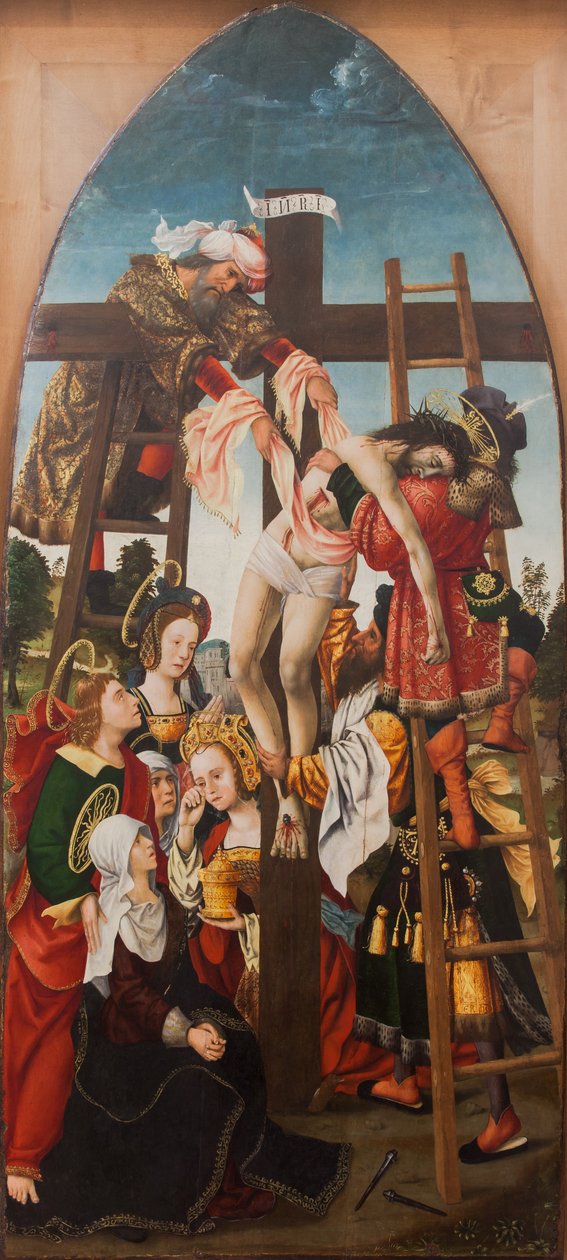 Laskeutuminen ristiltä,1520 (öljy kankaalle) tekijältä Dutch School