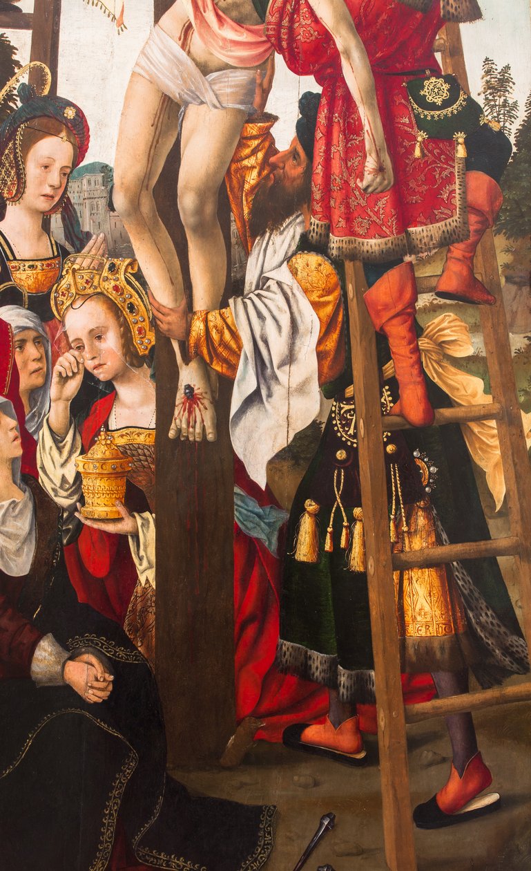 Laskeutuminen ristiltä,1520 (öljy kankaalle) tekijältä Dutch School
