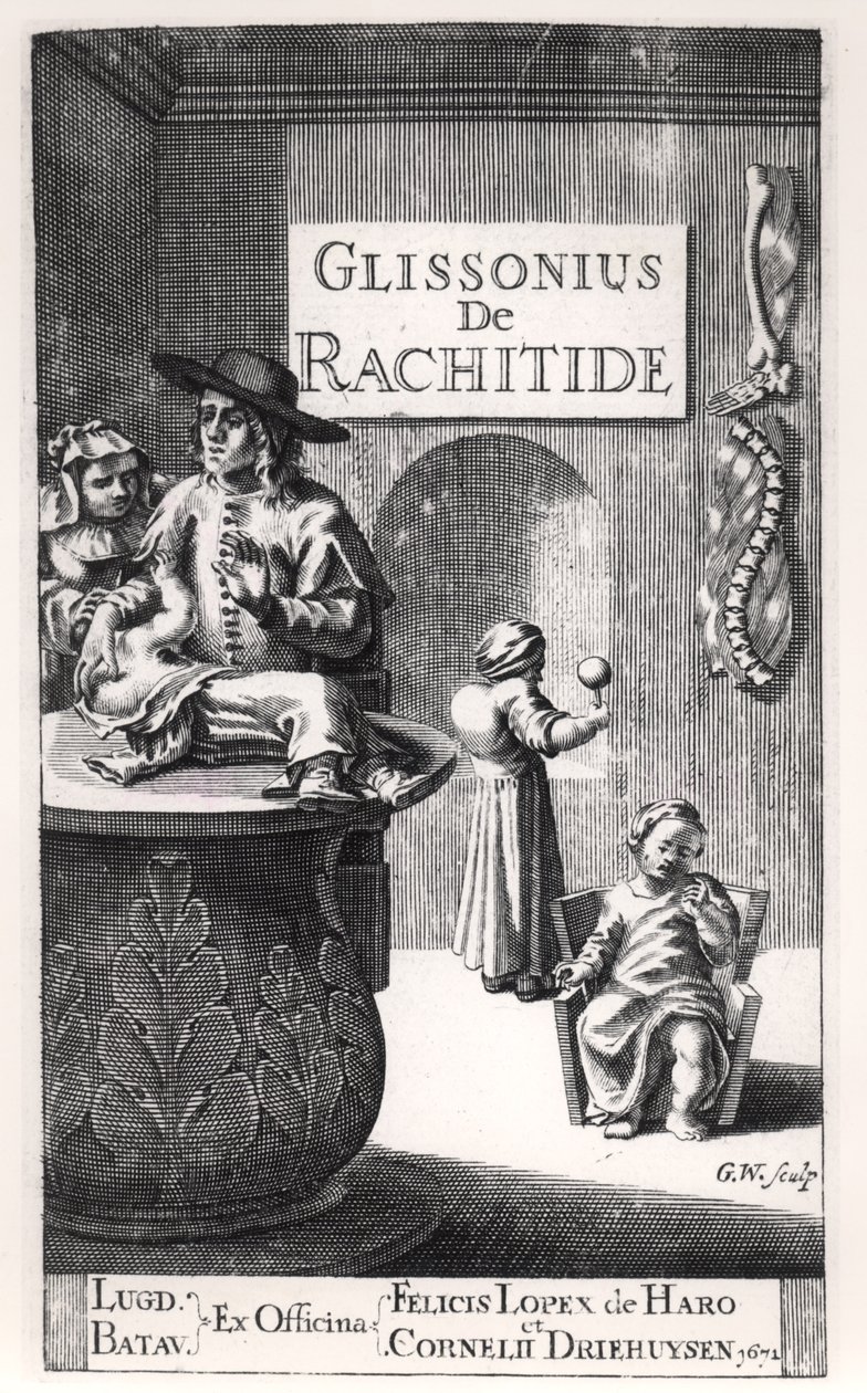 Francis Glisson (1597-1677), julkaistu Leidenissä, 1671 tekijältä Dutch School
