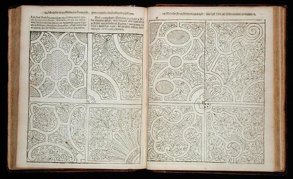 Ranskalaistyylinen parterres, Johann van der Groenin teoksesta Hollantilainen puutarhuri, julkaistu 1699 (kaiverrus) (katso myös 171924 tekijältä Dutch School