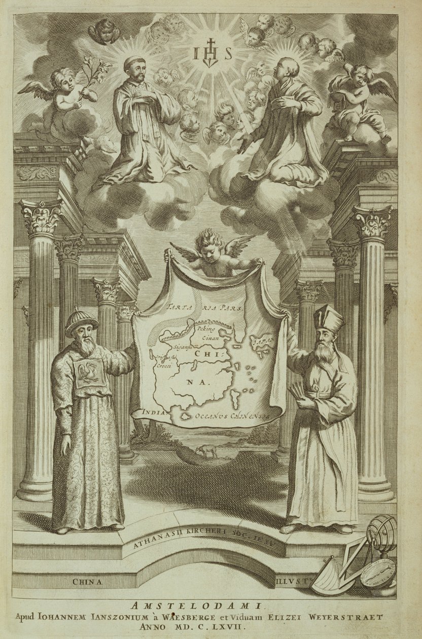 Etukappale Kiinaan Kuvittanut Athanasius Kircher (1601-80) 1667 tekijältä Dutch School
