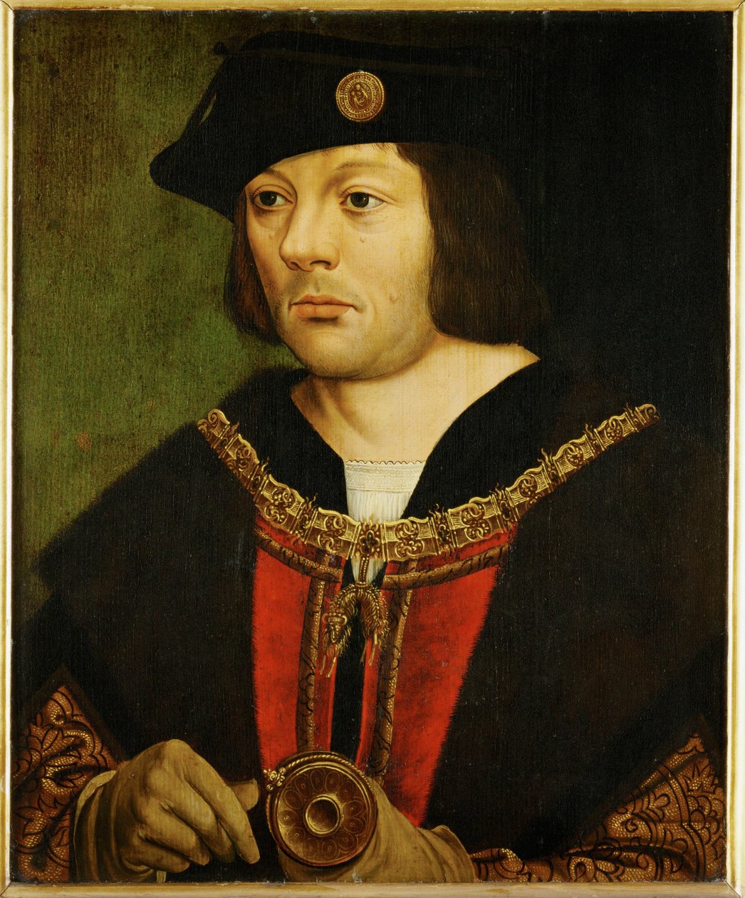 Guillaume III de Croy, Chievresin herra, keisari Maximilianin pojan Philip le Beaun vaikutusvaltainen neuvonantaja, opettaja ... tekijältä Dutch School