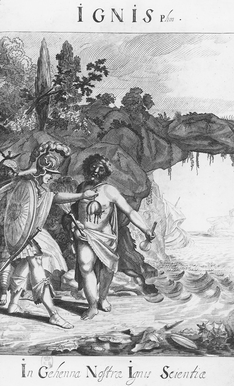 Ignis, Barent Coenders van Helpenin teoksesta Viisaiden portaat tai muinaisten filosofia tekijältä Dutch School
