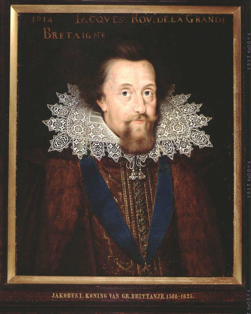 Englannin kuninkaan James I:n muotokuva, 1614 tekijältä Dutch School