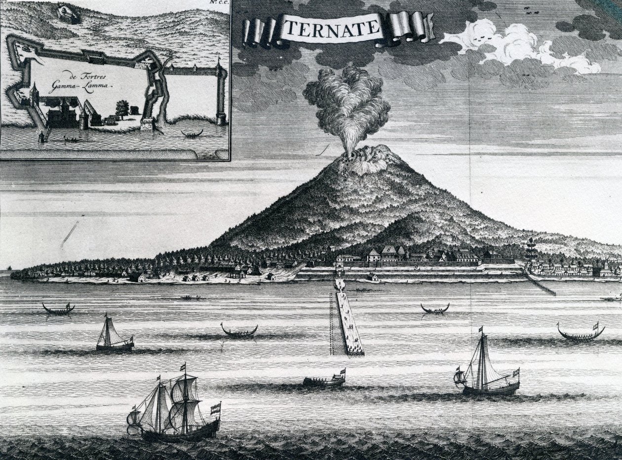 Ternaten saari, noin 1748 tekijältä Dutch School