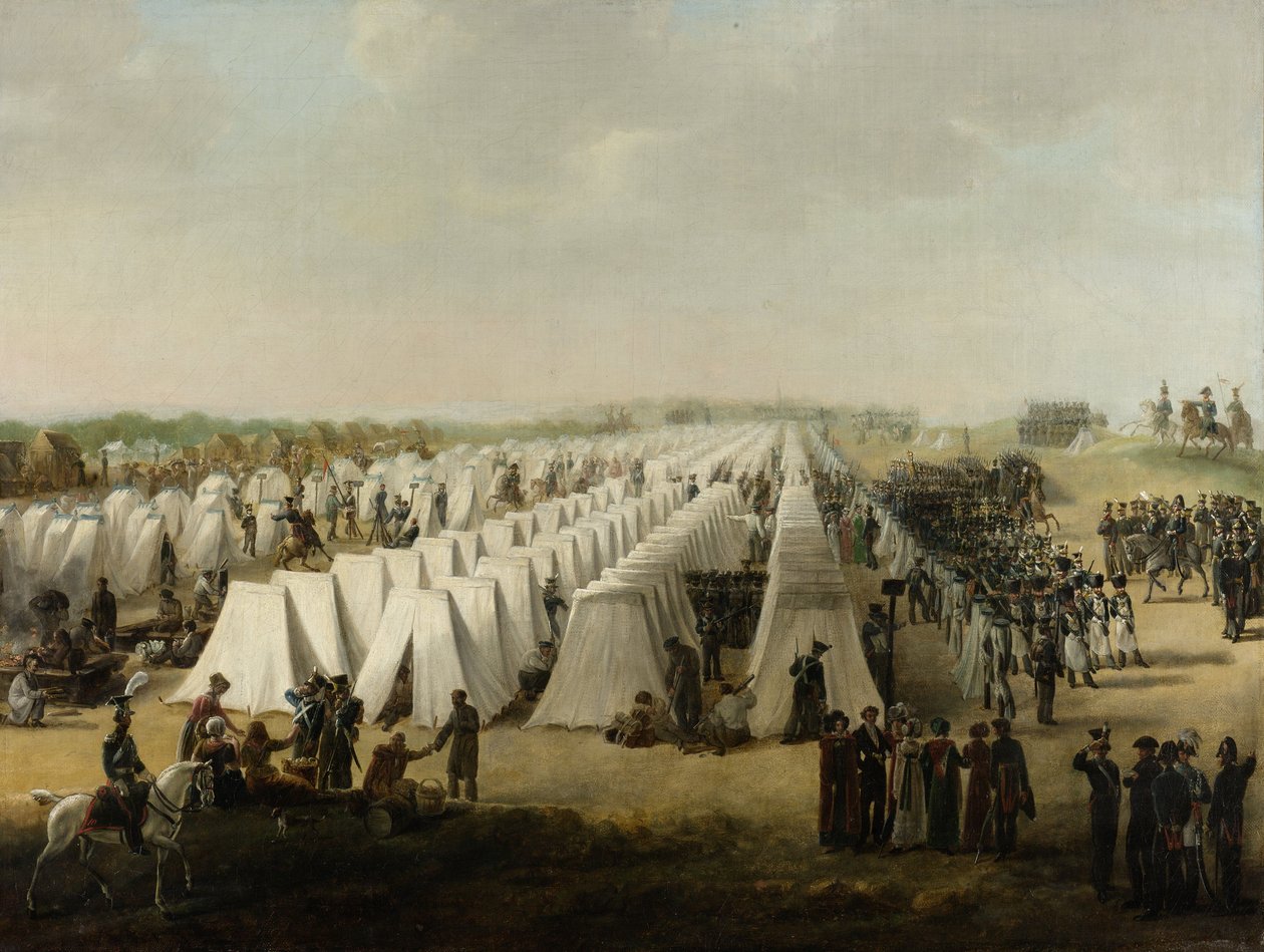 Armeijaleiri Rijenissä, 1831-5 tekijältä Dutch School