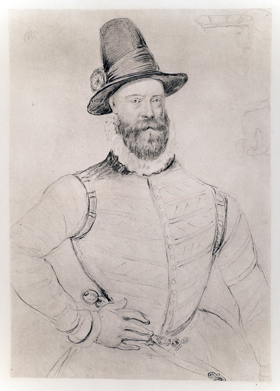 The Regent Morton (n. 1516-81) James I ja VI:sta, paina Manzi Joyant & Co. Paris tekijältä Dutch School