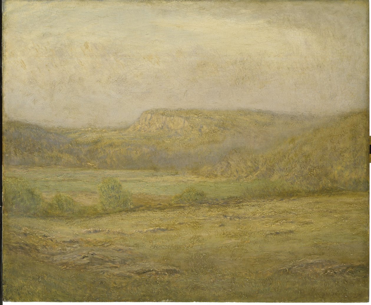 New England Hills, 1901 (öljy puulevylle) tekijältä Dwight William Tryon