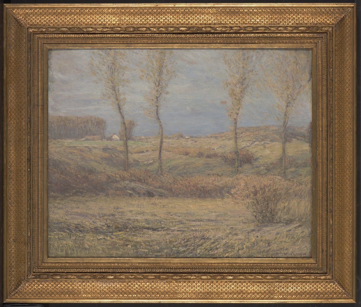 Marraskuun aamu (öljy paneelissa) tekijältä Dwight William Tryon