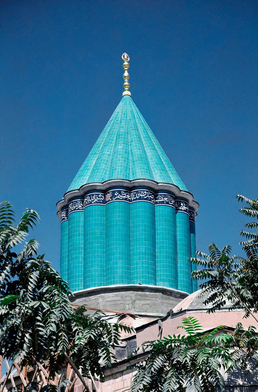 Näkymä Mevlanan tekkelle (tai sufi khanqahille), varata pyörteileville dervisheille tekijältä Dynasty Seljuq