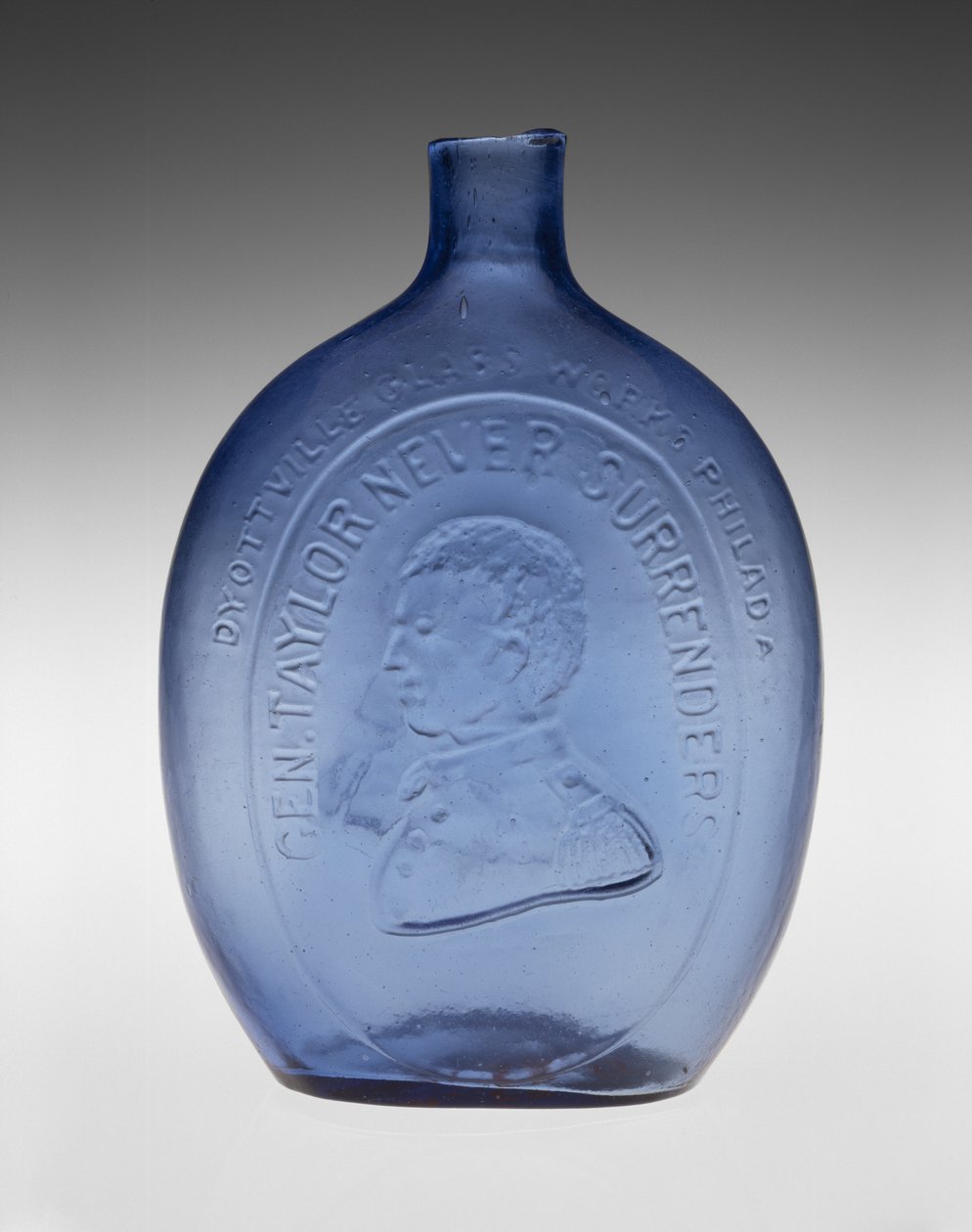 Kuviopullo, n. 1847 (lyijytön lasi) tekijältä Dyottville Glass Works