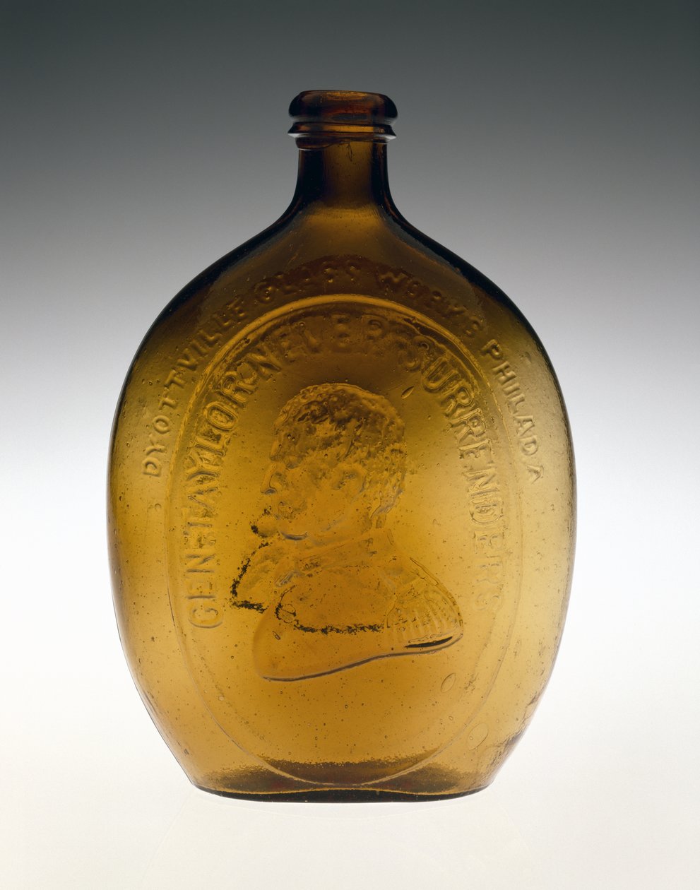 Kuviopullo, n. 1847 (lyijytön lasi) tekijältä Dyottville Glass Works