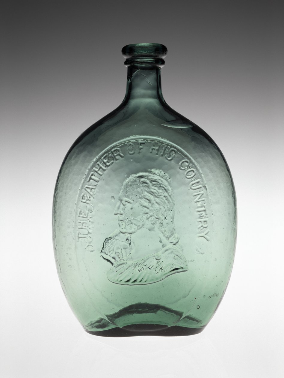 Kuviopullo, n. 1848 (lyijytön lasi) tekijältä Dyottville Glass Works