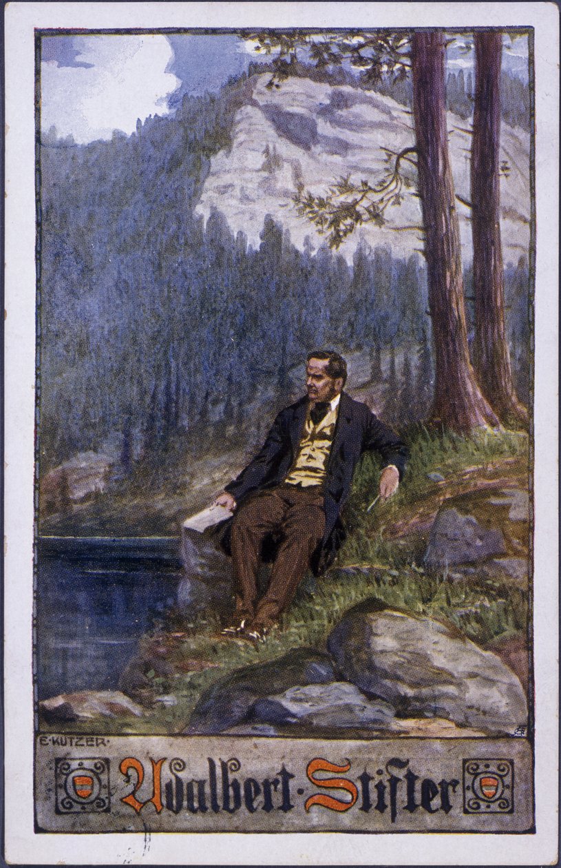 Adalbert Stifter, noin 1910, värilitrokuvaus tekijältä E. Kutzer