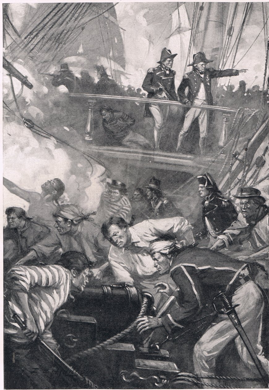 Kuinka he taistelivat vanhoina aikoina, esimerkki julkaisusta "British Battles on Land and Sea", julkaisija Cassell, Lontoo, n. 1910 tekijältä E.S. Hodgson