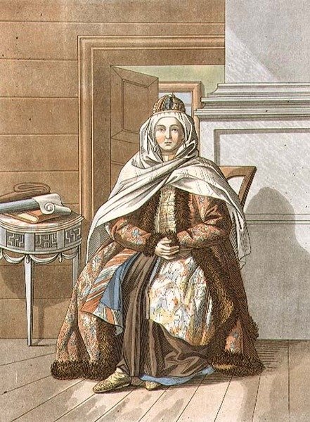 Tatarinainen Tomskista, kaiverrus Jegor Skotnikoff (1782-1843) (litho) tekijältä E. (after) Karnejeff