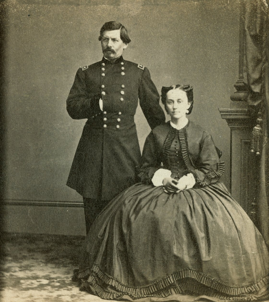 Kenraalimajuri George B. McClellan ja hänen vaimonsa, julkaissut Anthony