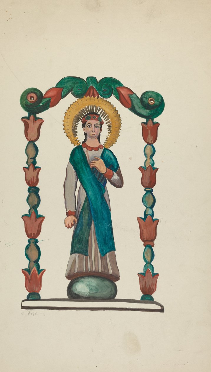 Bulto-Figure of Saint, 19351942. tekijältä E. Boyd