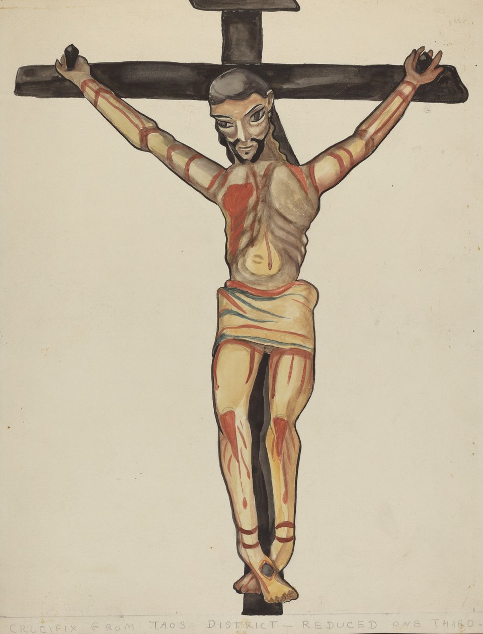Krusifiksi, Taosin alueelta, 19351942. tekijältä E. Boyd