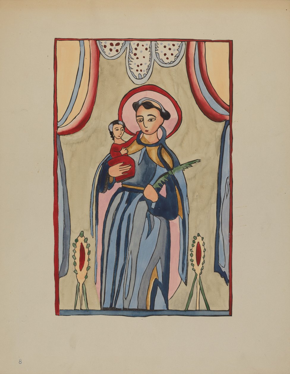 Paneeli Altar Piece of San Antoniosta, n. 1936. tekijältä E. Boyd