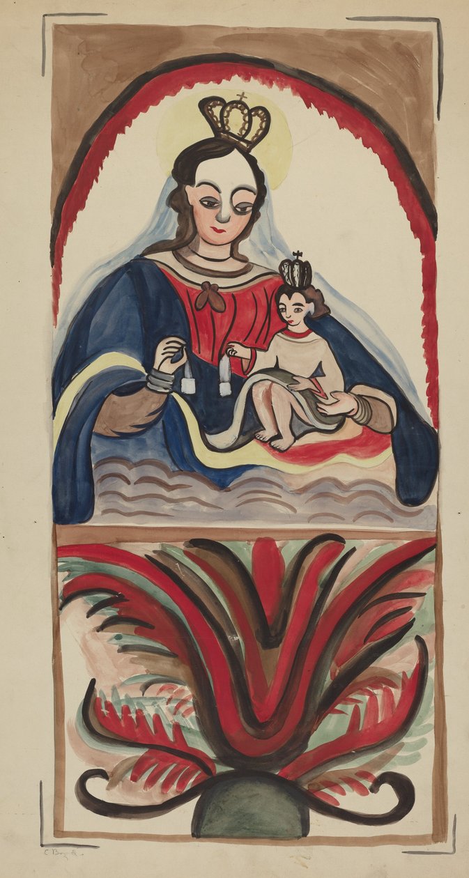 Retablo - Virgin & Child, 19351942. tekijältä E. Boyd