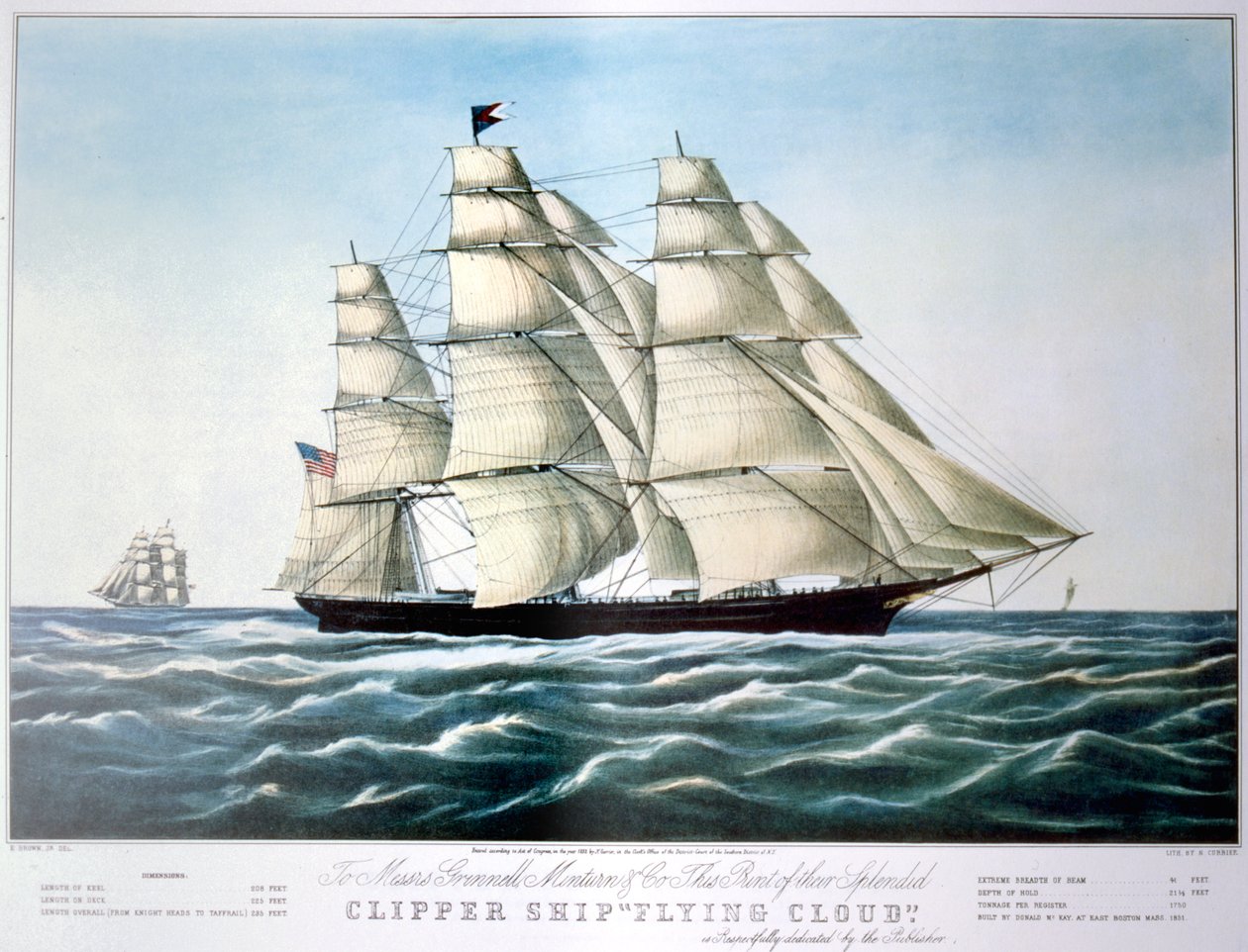 "Clipper Ship Flying Cloud", 1851-1907 tekijältä E Brown Jr