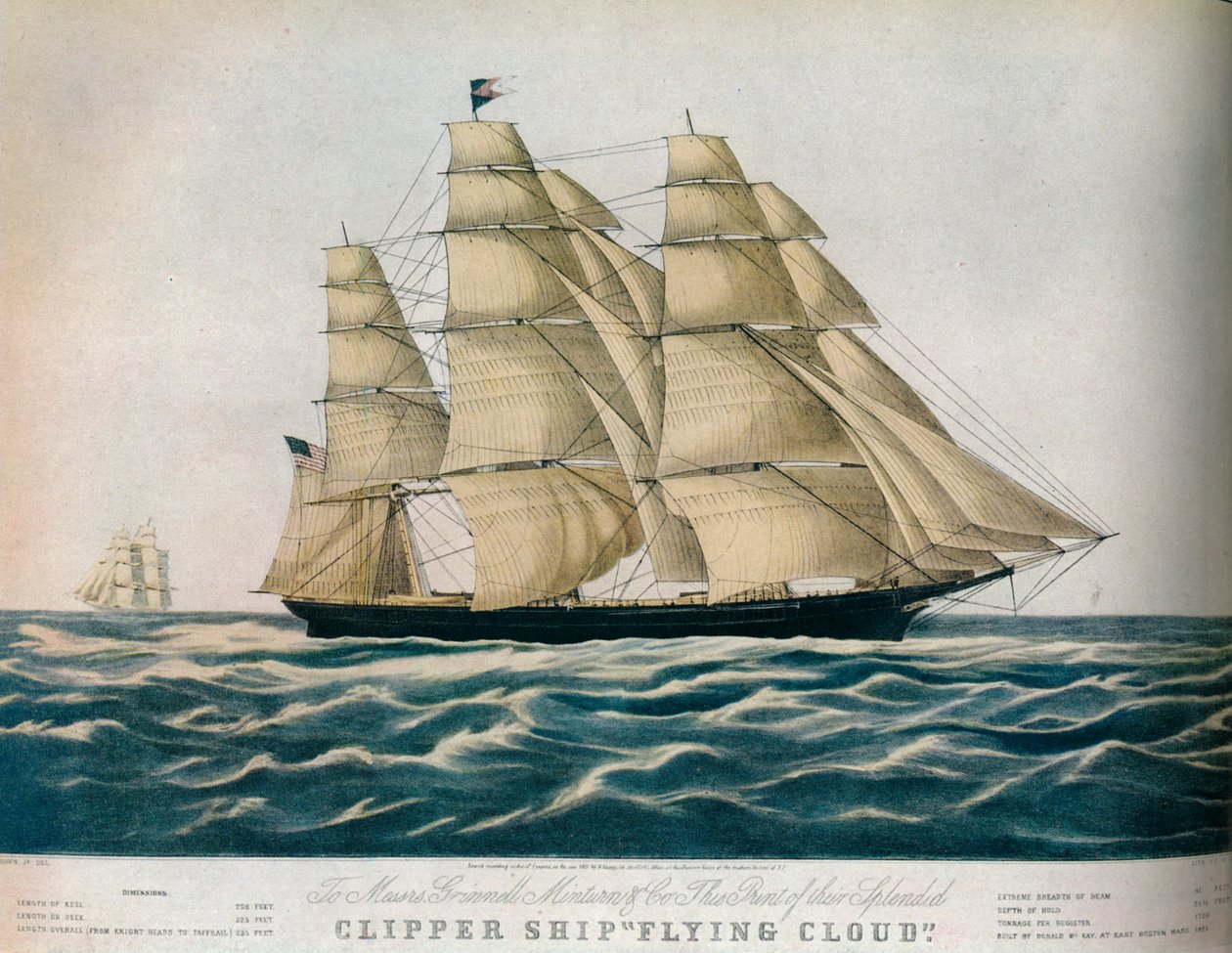 "Clipper Ship: Flying Cloud", 1852 tekijältä E Brown Jr