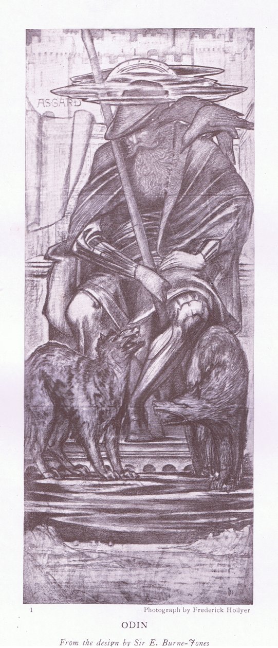 Odin - E Burne Jonesin suunnittelema 1920-luku tekijältä E. Burne Jones