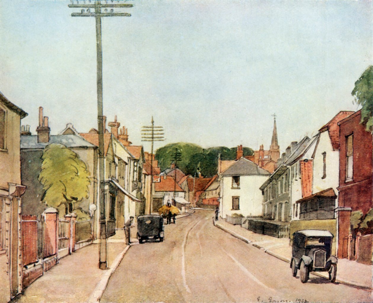"An Essex Village: Ongar High Street", 1943. tekijältä E. Eason