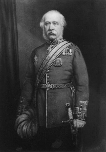 Sir James Yorke Scarlett (1799-1871) 1861 (pastelli paperille) (s/w valokuva) (s/w valokuva) tekijältä E. Goodwyn Lewis