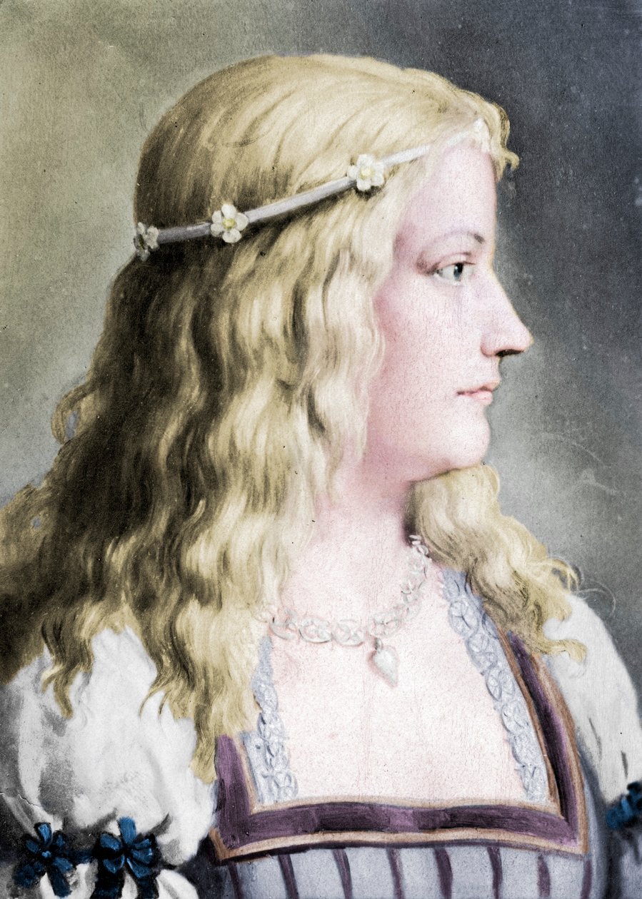 Lucrezia Borgia 1480-1519, noin 1700-luvulla tekijältä E Hader