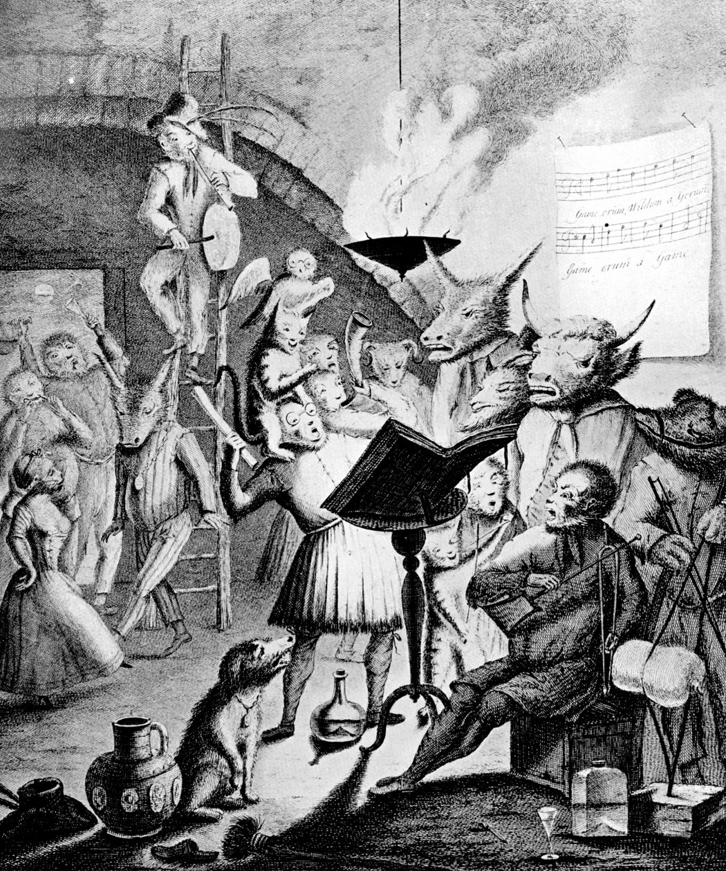 Jos musiikki viehättää sydämet, 1730. tekijältä E. Heemskirck