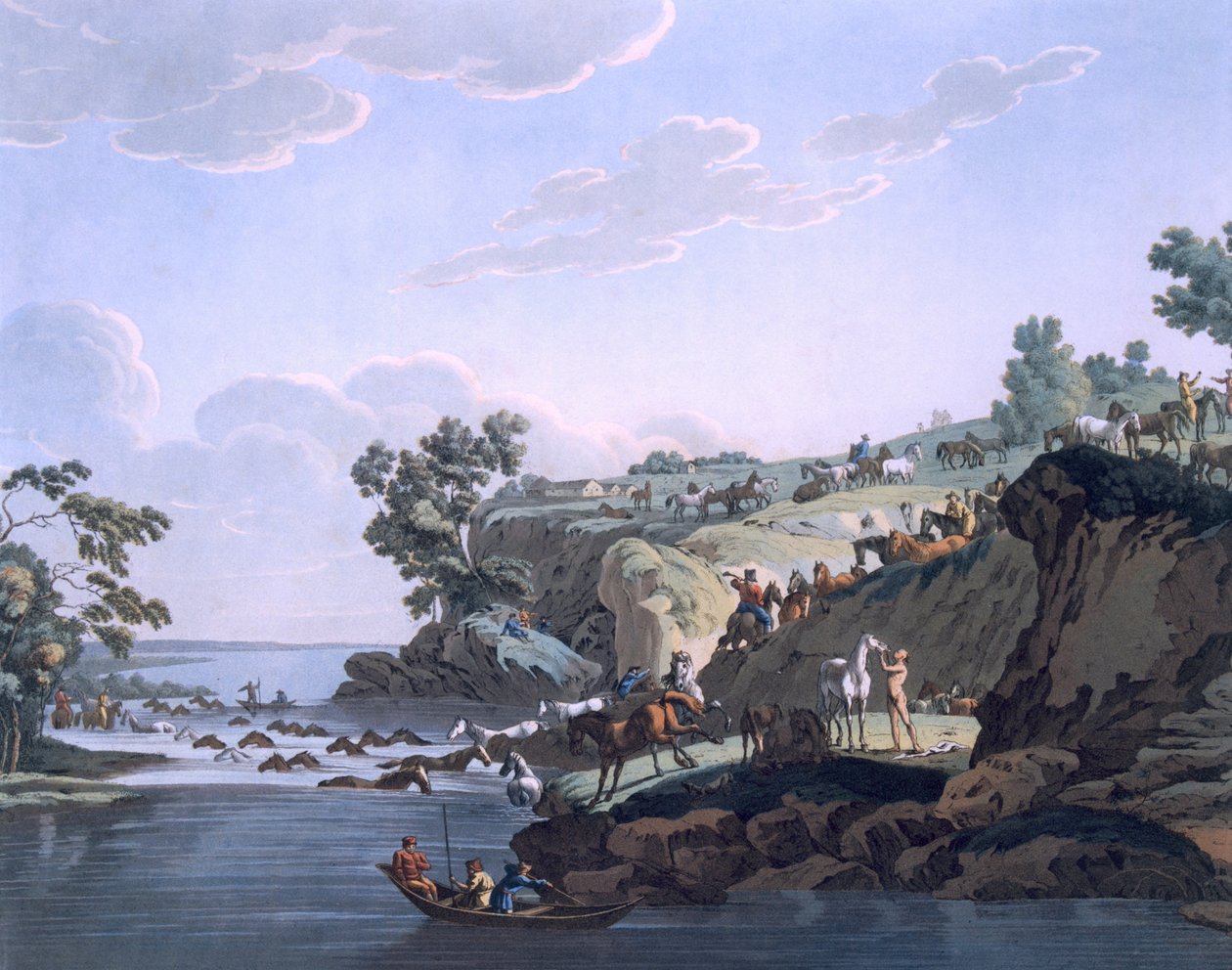 Hevoset ylittävät joen, 1812-13 tekijältä E. Karnejeff