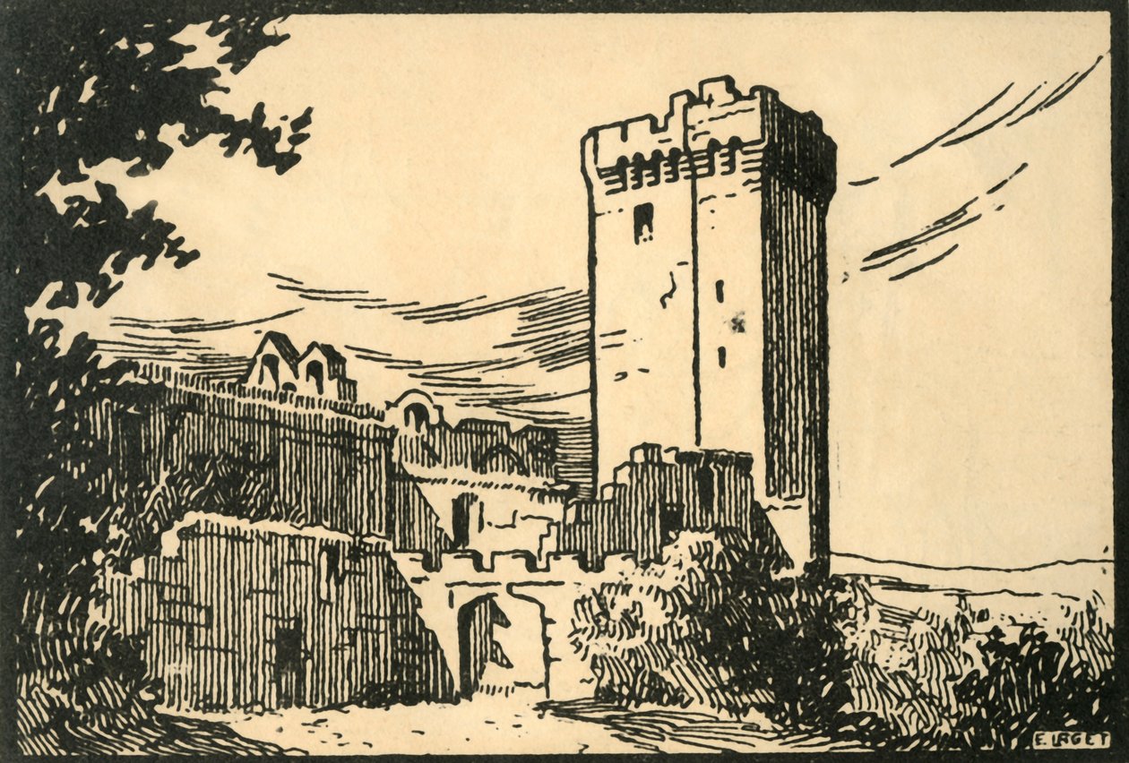 "Abbaye De Montmajour - Montmajourin vanha luostari", 1920-luku. tekijältä E Laget