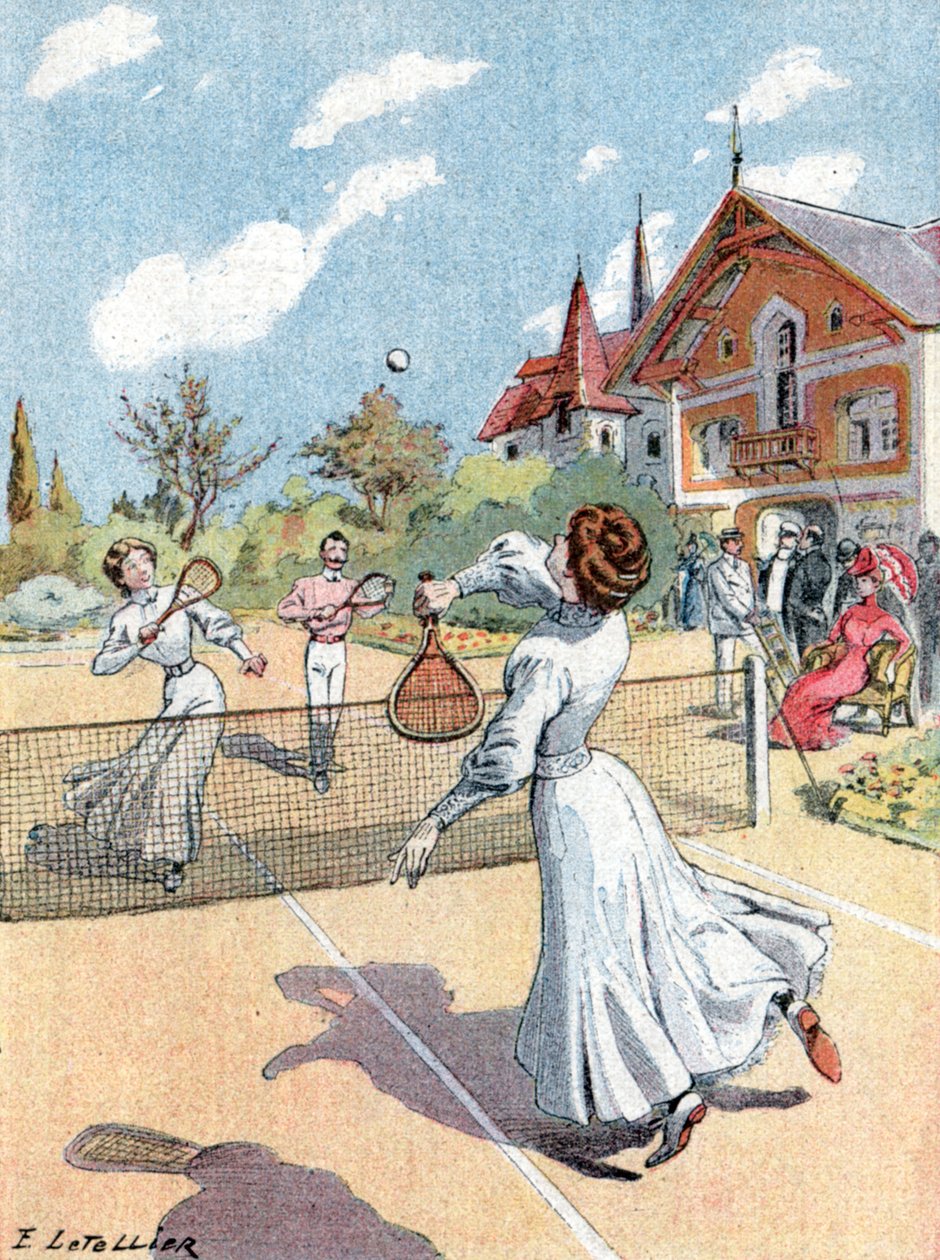 Tennis, noin 1910 (kuva) tekijältä E. Letellier