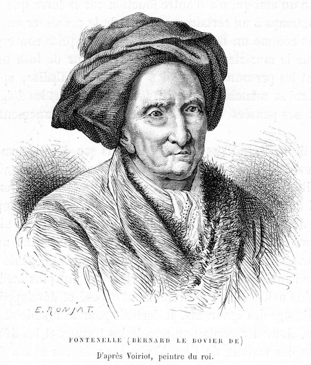 Bernard le Bovier de Fontenelle, 1870-luku. tekijältä Etienne Antoine Eugene Ronjat