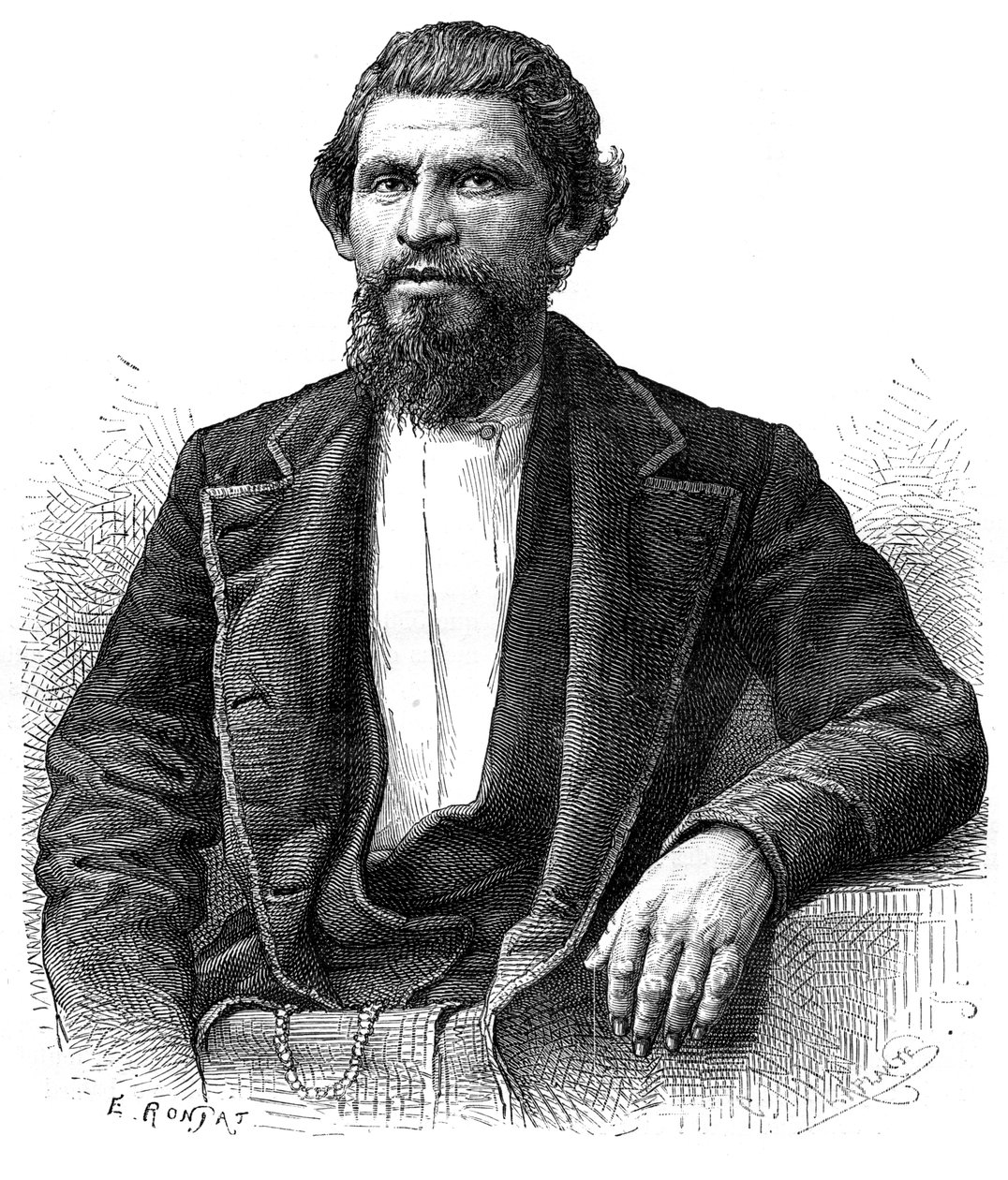 Jenkin muotokuva 1800-luvulta. tekijältä Etienne Antoine Eugene Ronjat