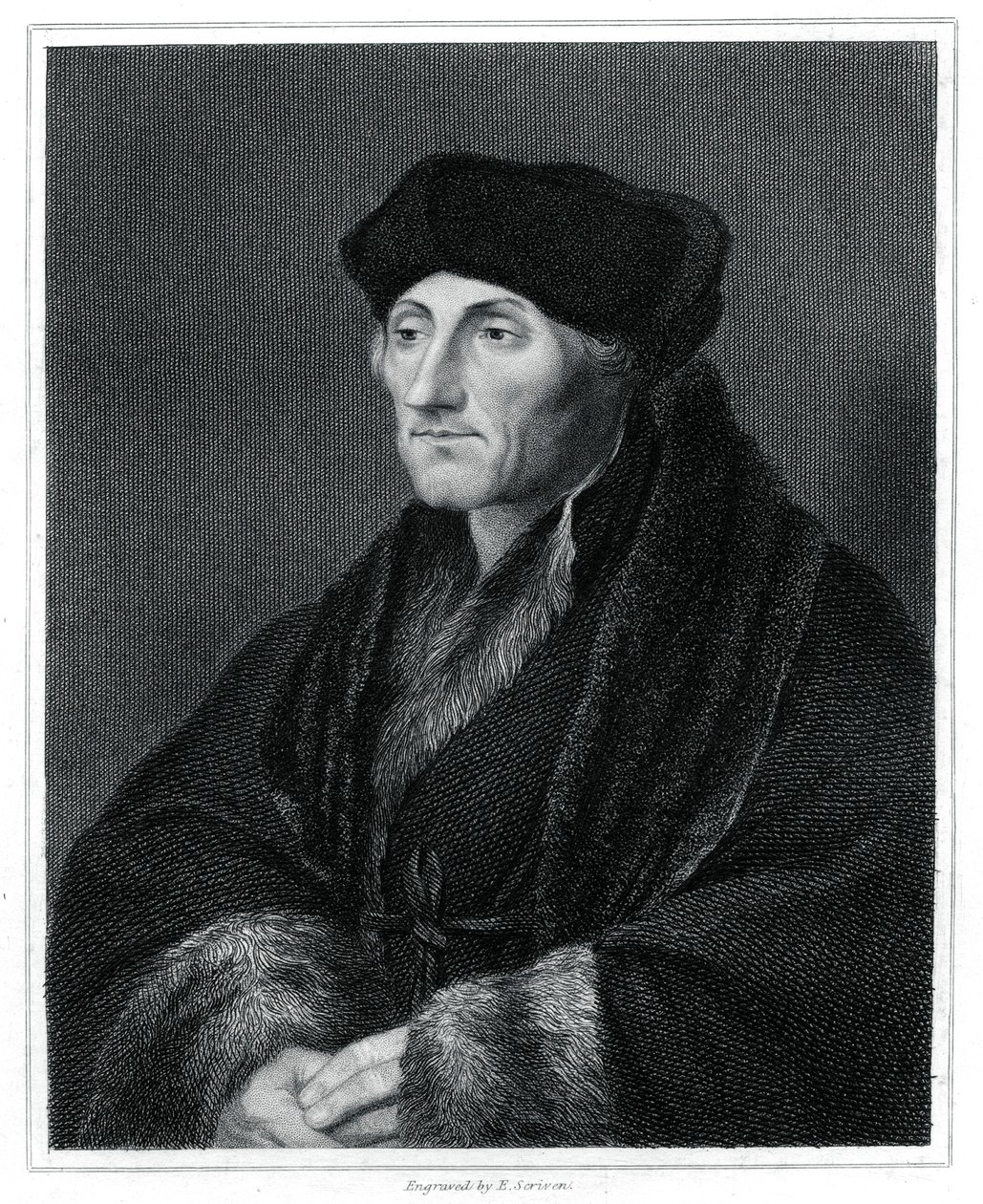 Desiderius Erasmus, renessanssin humanisti, 1833 tekijältä E. Scriven