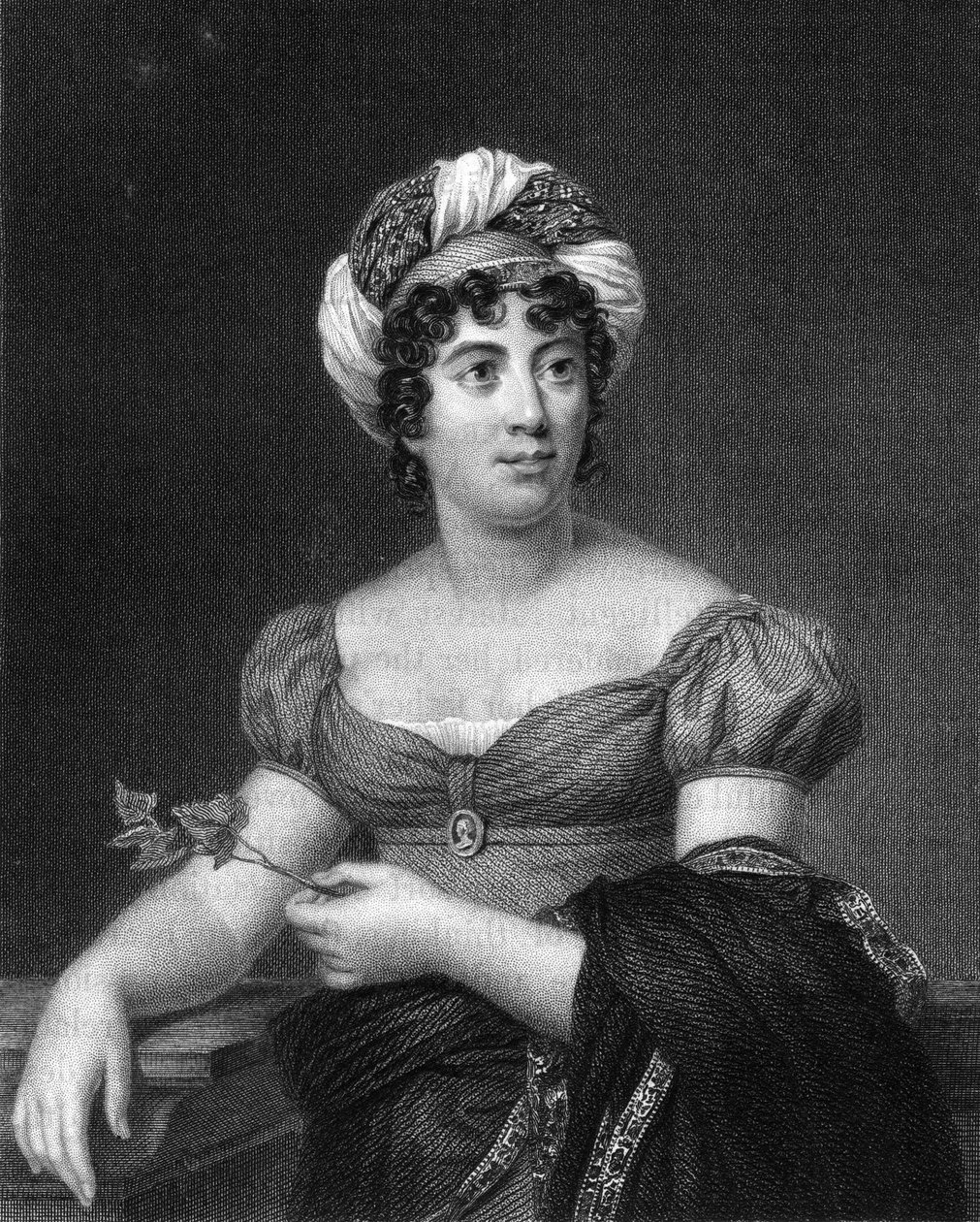 Germaine de Stael, ranskalainen kirjailija, kirjailija ja poliittinen propagandisti, 1836. tekijältä E. Scriven
