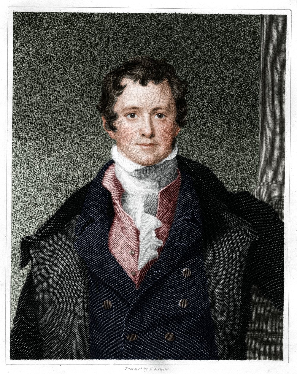 Humphry Davy, englantilainen kemisti, 1833 tekijältä E. Scriven