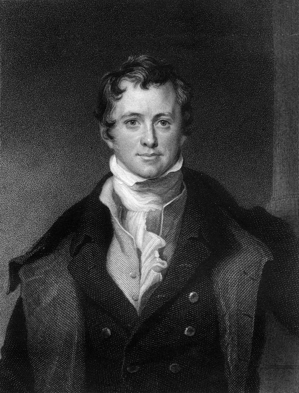 Sir Humphrey Davy, Cornish kemisti ja fyysikko, 1845. tekijältä E. Scriven