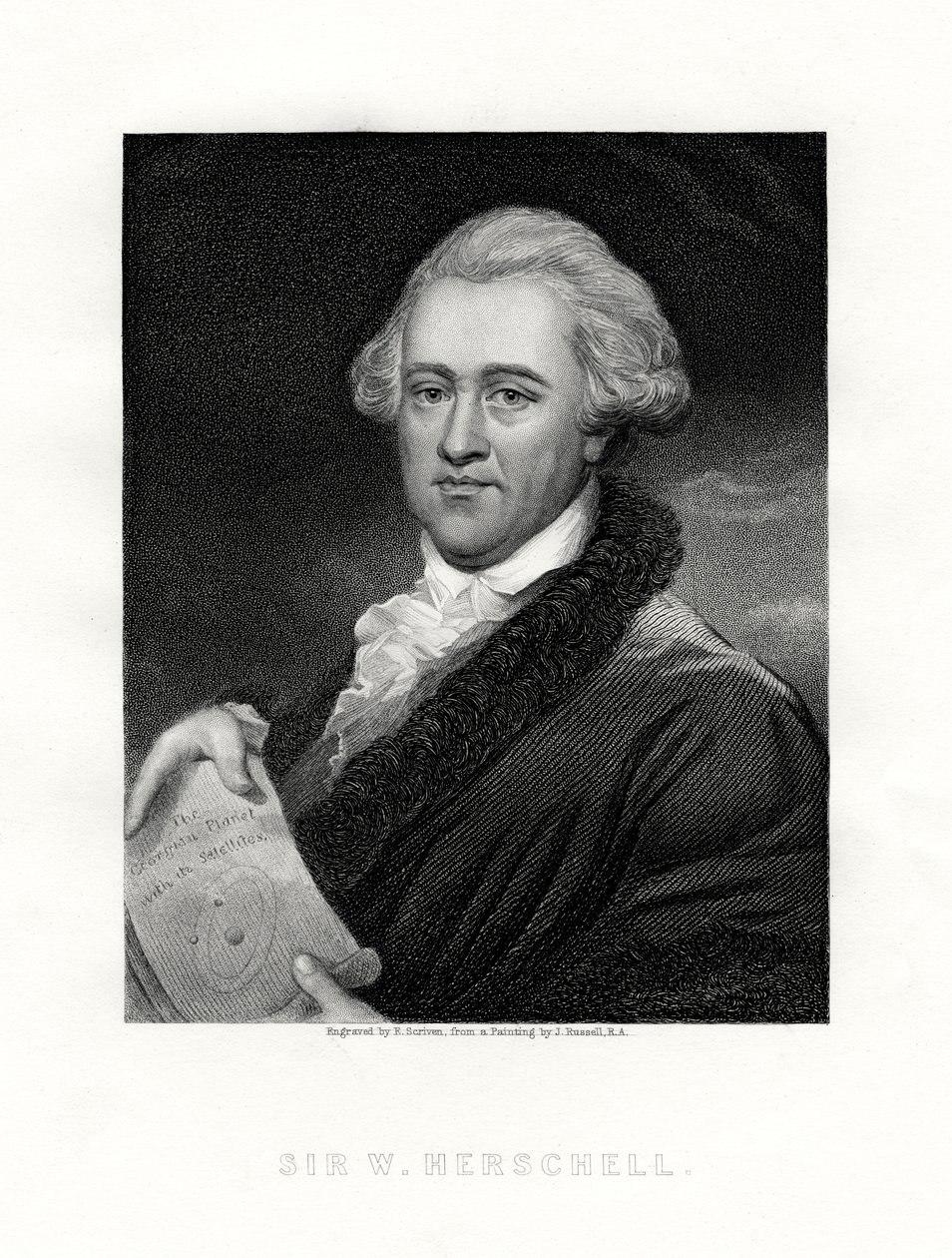 Sir Wilhelm Friedrich Herschel, saksalaissyntyinen brittiläinen tähtitieteilijä ja säveltäjä, 1800-luku. tekijältä E. Scriven