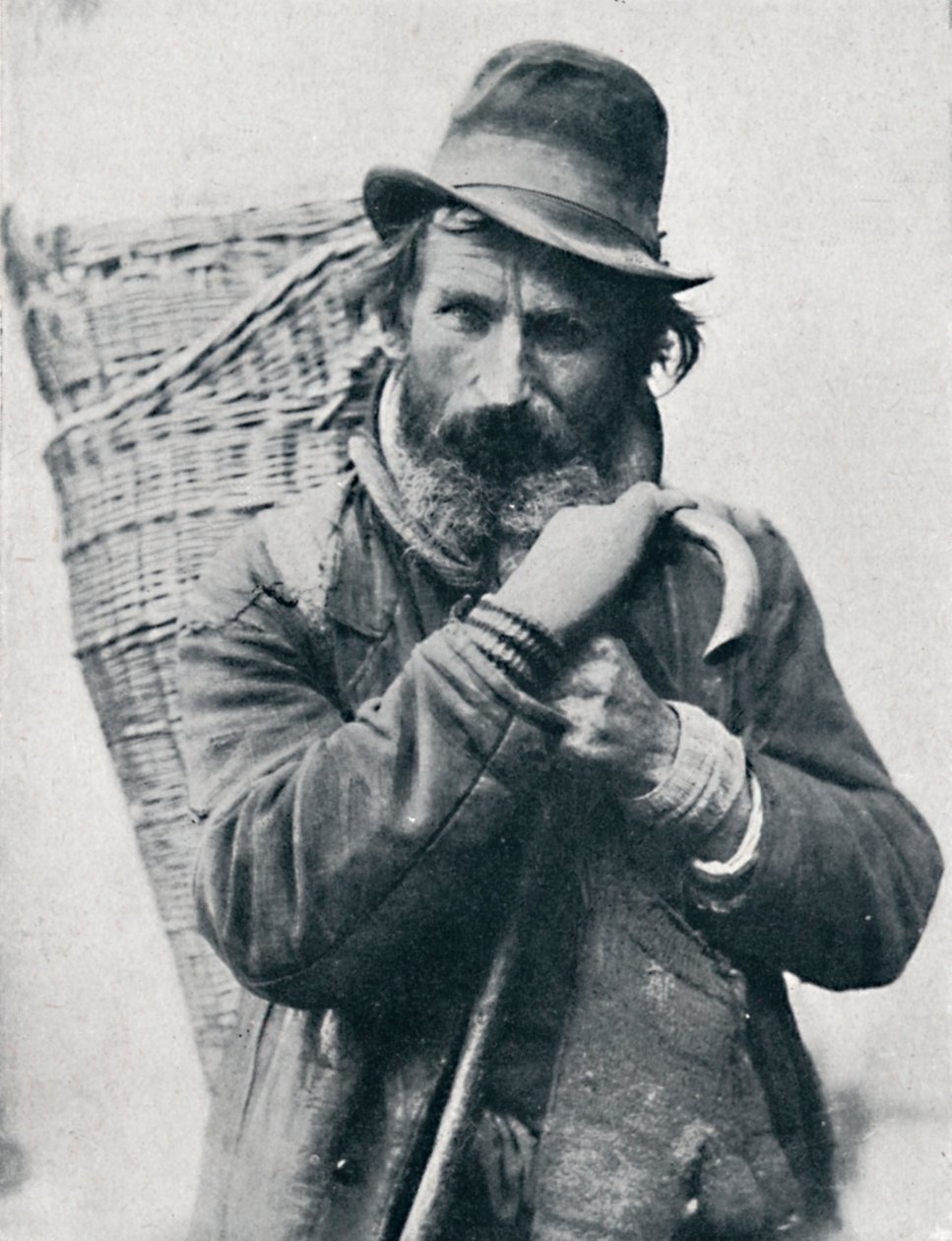 Saksalainen katukauppias, Ehningenin piiri, Württemberg, 1912 tekijältä E Uhlenhuth