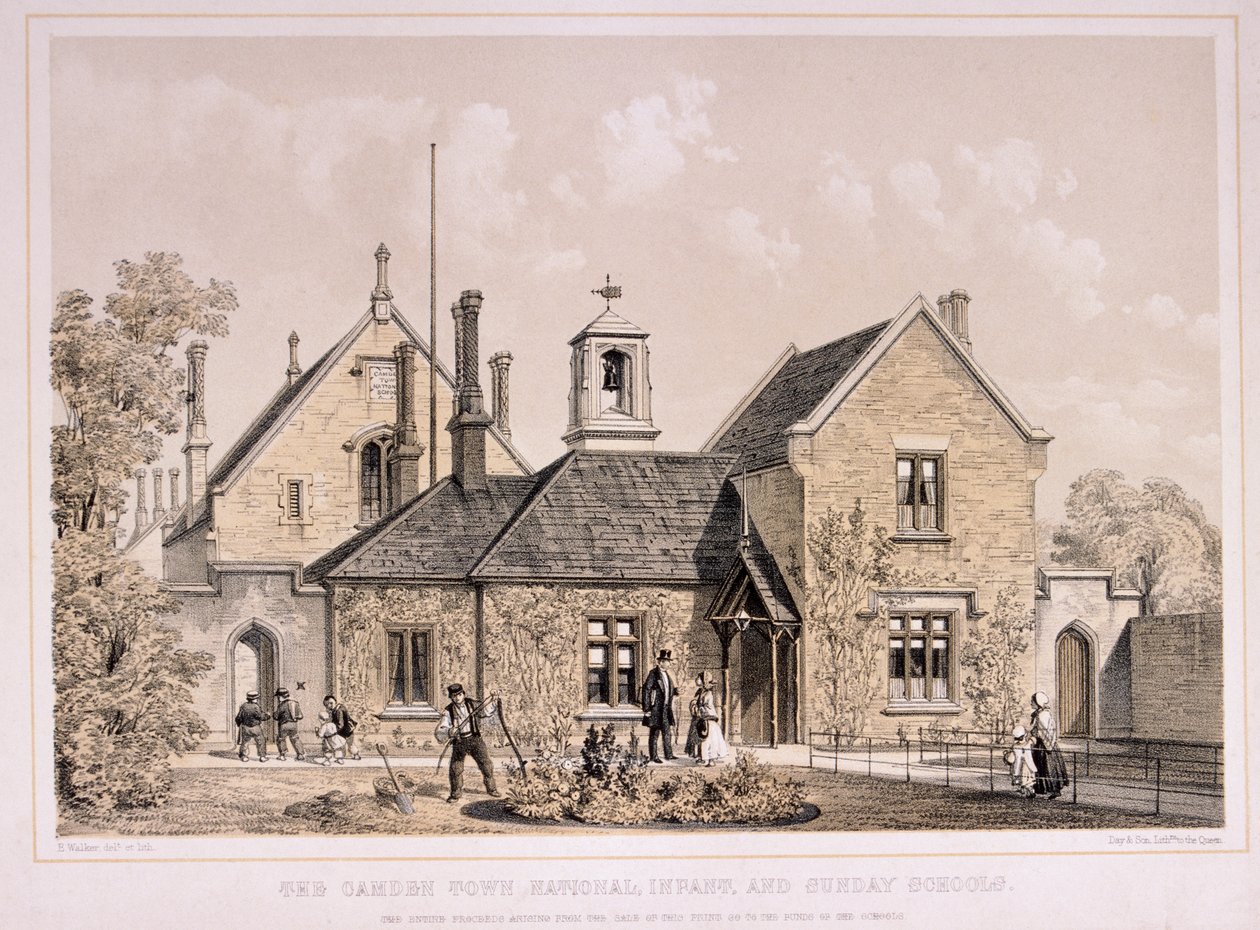 Camden Town Sunday School, Lontoo, 1870 tekijältä E Walker