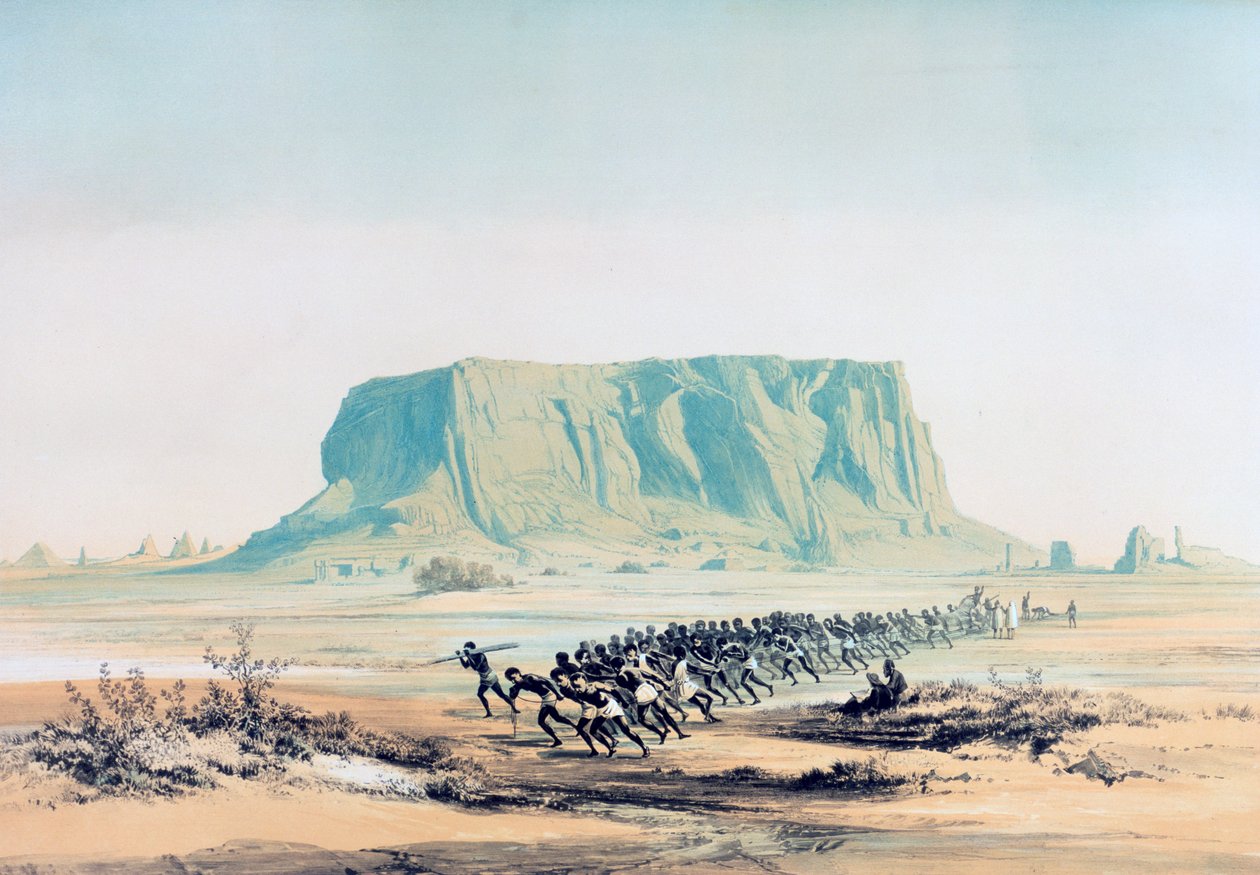 "Vista del mont Barkal", Sudan, 1842-1845 finlandès tekijältä E Weidenbach