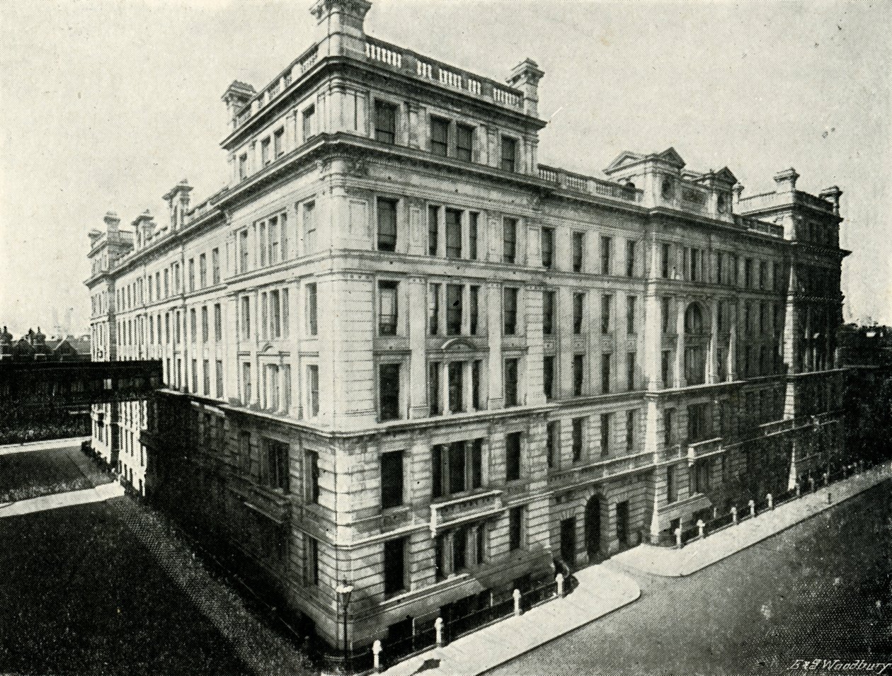 Pääposti - Uusi pohjoisrakennus, c1897 tekijältä E. and S. Woodbury