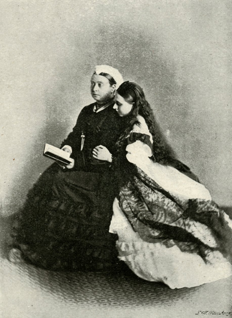 Hänen Majesteettinsa prinsessa Beatricen kanssa, huhtikuu 1871, c1897. tekijältä E. and S. Woodbury